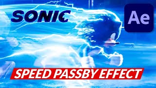 SONIC Lightning Speed PASS BY Effect in After Effects Tutorial