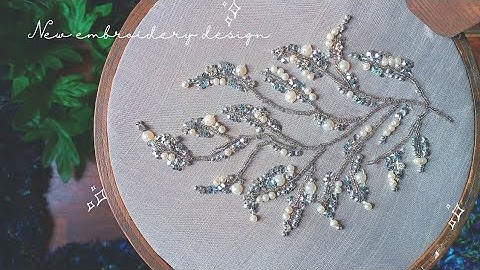 Hand embroidery beads work design✨beads embroidery design✨ tambour embroidery