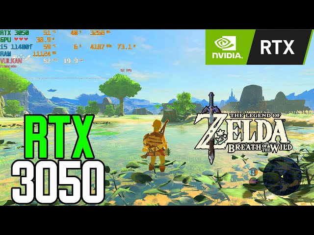 The Legend Of Zelda BOTW Yuzu Emulator 60 FPS Ryzen 7 RTX3050 Windows 11  (Vulkan) 