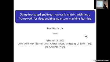 Han Hsuan Lin -Sampling-based sublinear low-rank matrix arithmetic framework for dequantizing  ~