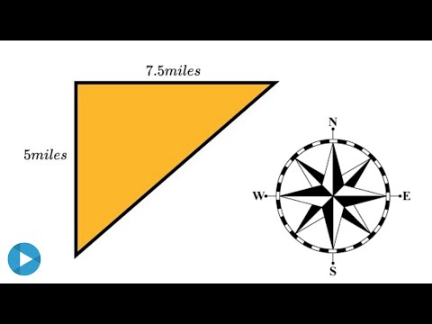 find-the-distance-and-bearing-|-trigonometric-word-problem