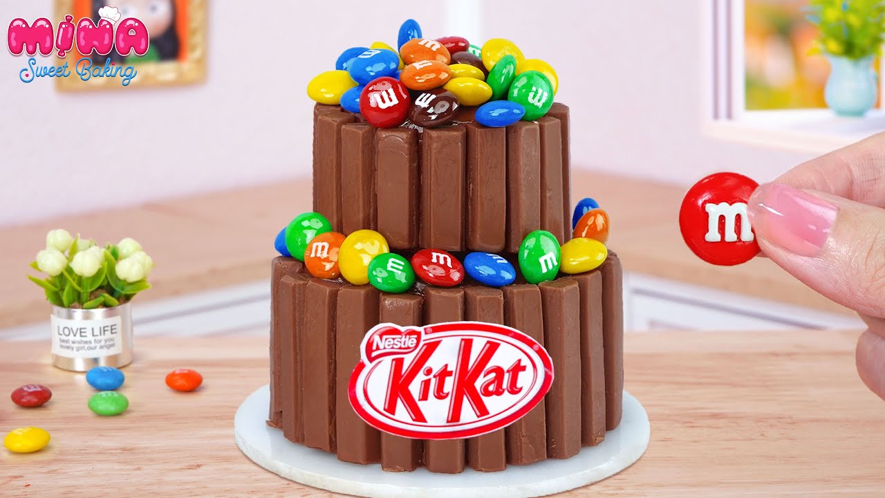🍰Best of KITKAT Cake Recipe🍰Colorful Miniature Rainbow KitKat Chocolate Cake By Mina Sweet Baking