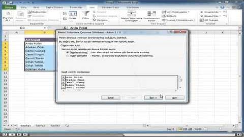 Excel, ileri seviye 3 Veri Analizi 11 Metni Sütunlara Dönüştürme   YouTube