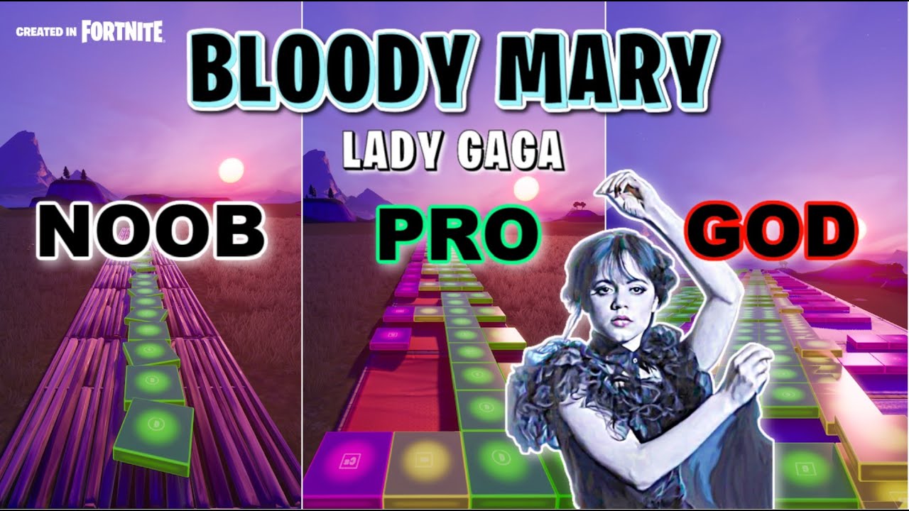 LADY GAGA BLOODY MARY (Speed Up) Noob vs Pro vs God (Fortnite Music