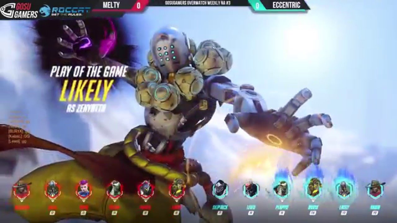 Top 5 POTG GosuGamers Weekly Overwatch NA Tourney #3 - Eccentric Likely's Zenyatta