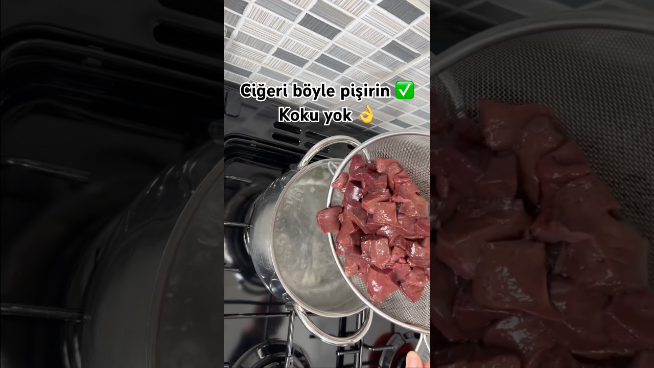 Tarif bağlantıda ☝️☝️ lokum gibi ciğer ✅ #recipes #asmr #shorts #meat