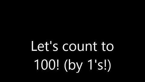 Ditty counts to 100!