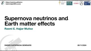 SNEWS 2.0 Seminar / Supernova Neutrinos and Earth Matter Effects