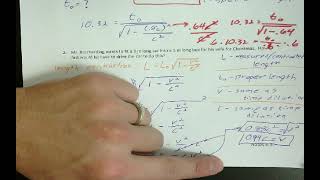 Physics 2 - Relativity - Notes 1C: Length Contraction Example