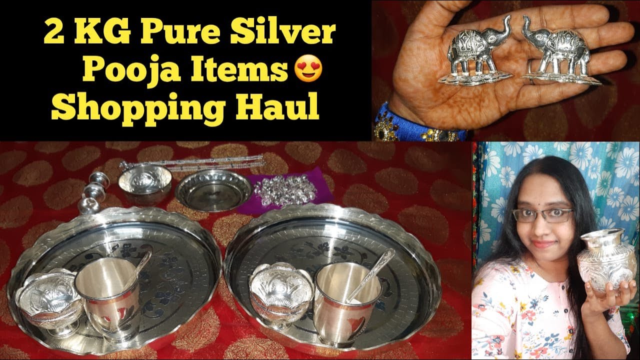 Our New 2 KG Worth Pure Silver Pooja Items Shopping Haul Silver Pooja