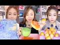 Rainbow Ice Sheet, Citrus Jelly, and Creamy Fruit ASMR