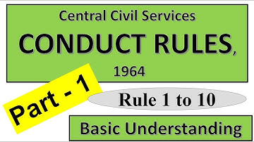 CCS (Conduct) Rules, 1964 - Part I || SO LDCE