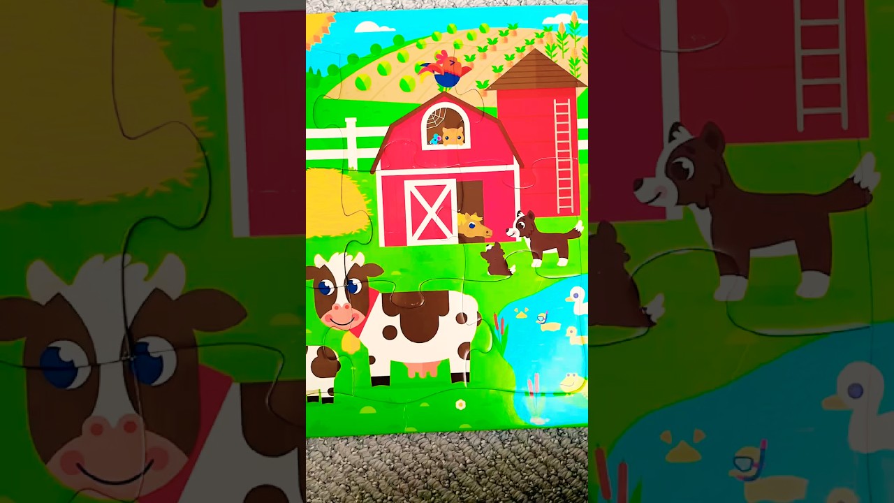 Farm Animals Puzzle Fun for Kids 🐔🐶 