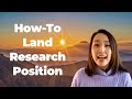 How to Land Research Assistant Positions