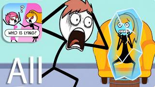 Fun Stickman Puzzle Game - WHO IS LYING? - New Update - All Levels - Gameplay Walkthrough screenshot 3