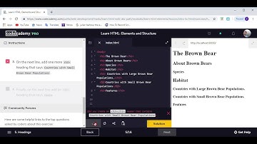 Learn HTML  Elements and Structure   Codecademy  (part 1)