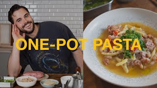 Salsicciapasta med bönor & gremolata I Phillipe Cohen