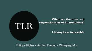 What are the roles of Shareholders