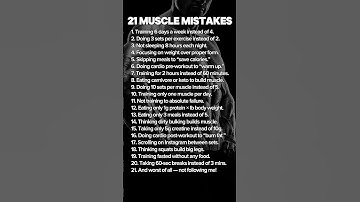 These Mistakes Will Keep You Small 4Ever! Follow @lars.langen to avoid more muscle gain mistakes