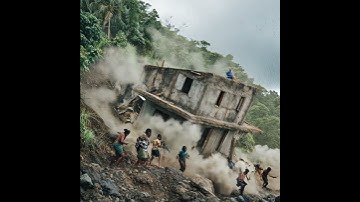 Crazy building collapse 😱 🚨#landslide #disaster #shortvideo #automobile #travel