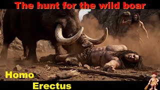 The Hunt for the wild boar #humanevolution #hominids #earlyhumans #facts #wildboar