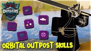 ALL SKILLS IN NEW MAP ORBITAL OUTPOST *WHICH IS THE STRONGEST SKILL?* IN DUNGEON QUEST ROBLOX