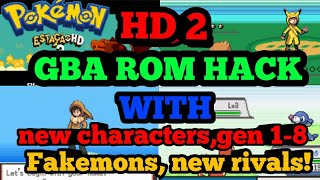New pokémon GBA ROM hack-Pokémon HD 2 Game with alola Pokémon,new characters, gen 1-8 & much more...