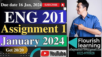 ENG201 Assignment 1 Solution 2024/ENG201 Assignment 1 2024/  ENG201  Assignment 1 Solution Fall 2023