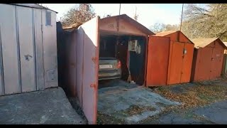 Железный гараж под разборку и установку во дворе