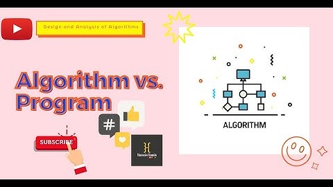 Design and Analysis of Algorithms: Algorithm vs. Program