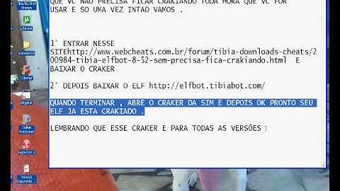 TIBIA CRAKER ELFBOT PARA VERSAO 8.54