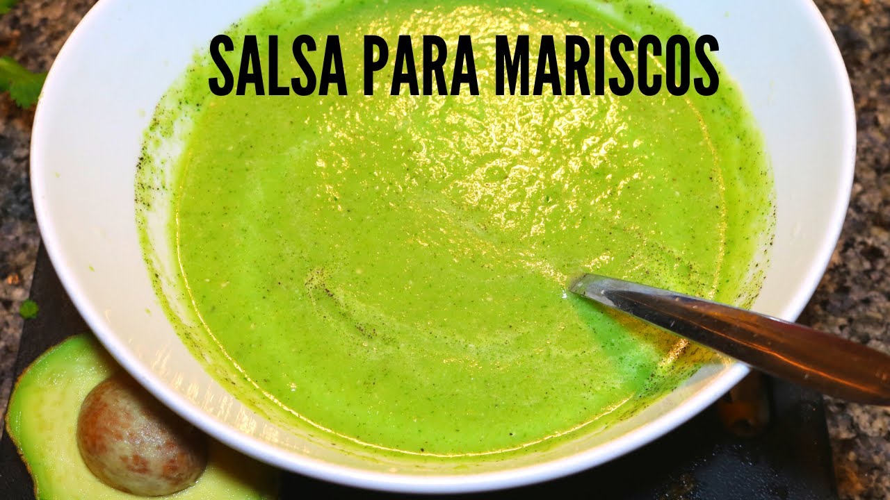 lucha A merced de papelería Salsa Verde para Mariscos || Salsa picante para ceviches || Las Recetas de  Mama - YouTube