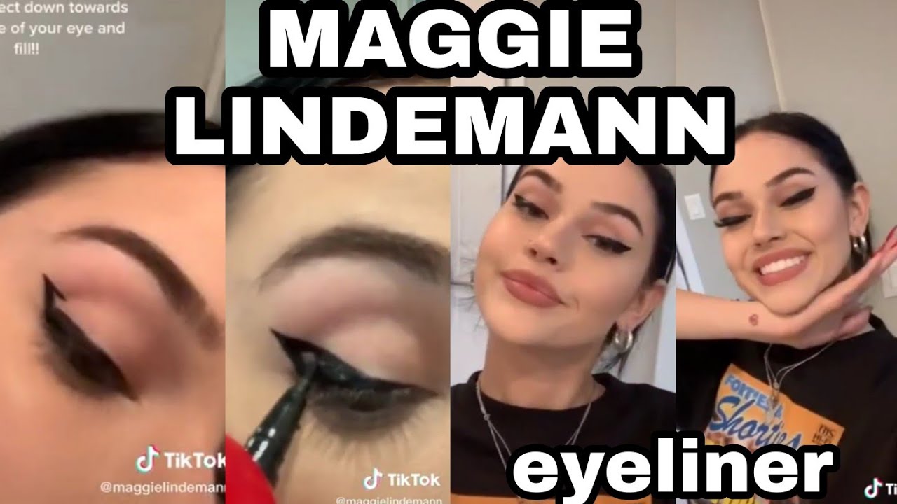 Maggie Lindemann eyeliner tutorial via tiktok | make up - YouTube