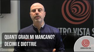 Quanti gradi mi mancano? Decimi e Diottrie