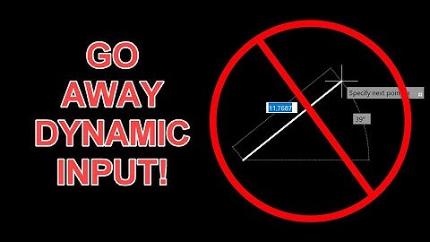AutoCAD Tutorial: Turn Dynamic Input Off