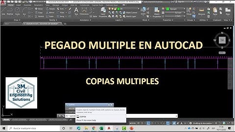 Pegado múltiple a lo largo de una distancia en AUTOCAD