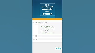 Print Inverted Half Pyramid Using Python | Python Programming Tricks | #Shorts | SimpliCode