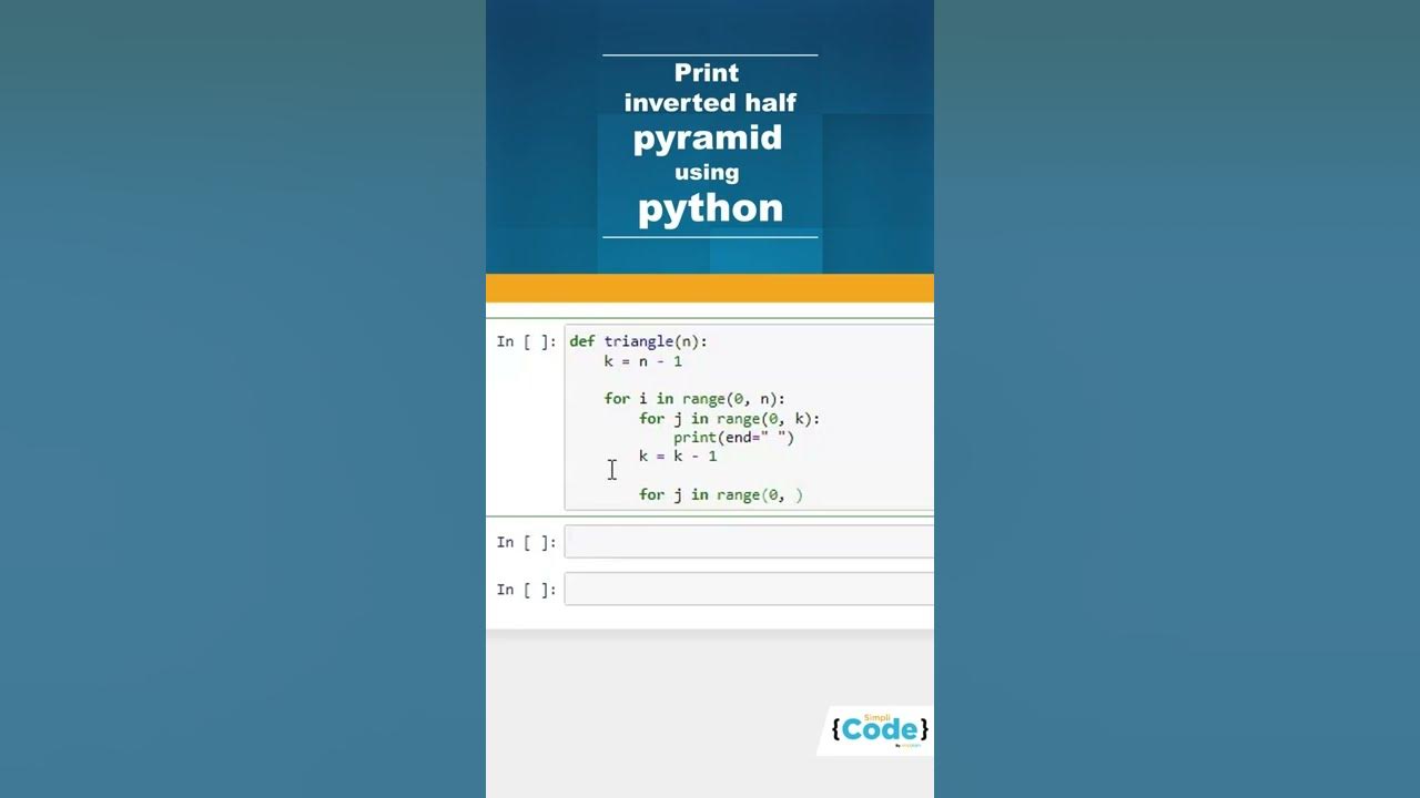 Print Inverted Half Pyramid Using Python | Python Programming Tricks ...