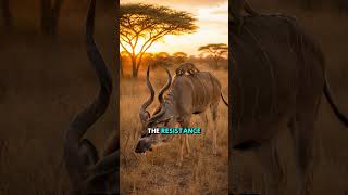 Male Kudu Gets Help from a bird! 🦌🐦  #wildlife #wildlifeentertainment #mammals