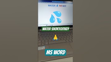 Water 💦 Ms Word Shortcut Tricks #shorts #virlshort #computer #tranding #tricks#word#symbol