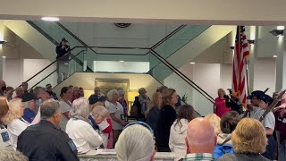 All-female veterans sing 'Star-Spangled Banner' before Buffalo-Niagara Honor Flight