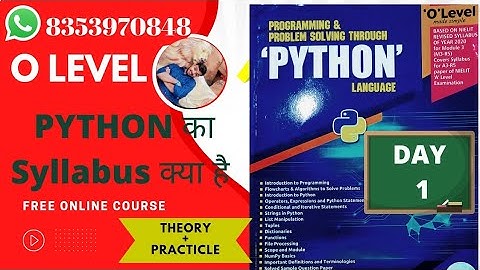 O Level Python Syllabus | M3R5 | O Level Classes Online |O level Python programming | F2EDUCATION|