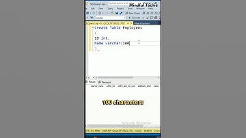 Learn how to create table in SQL