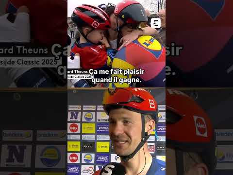 🥰 Quand Edward Theuns partage sa victoire sur la Bredene Koksidje Classic avec son fils #shorts