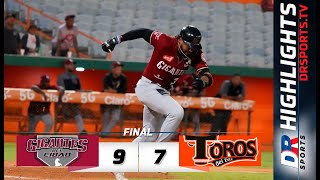 Resumen Gigantes del Cibao vs Toros del Este | 9 DIC 2022 | Serie Regular Lidom