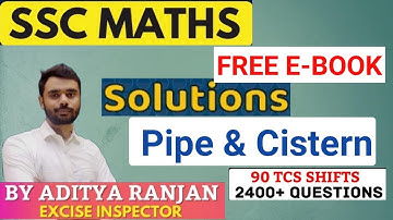 Pipe and Cistern || aditya ranjan sir ebook solution || aditya rajan book solution || edu214