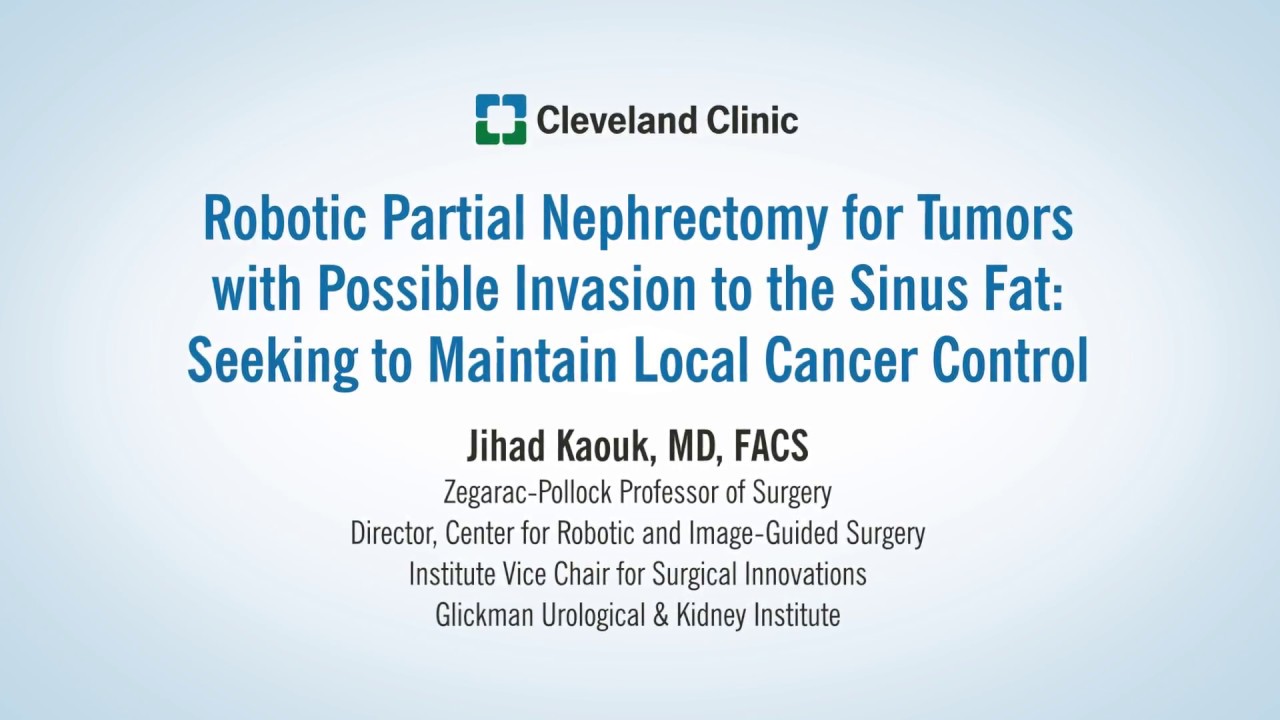 healthcare informatics Robotic Partial Nephrectomy for Tumors that Invade Sinus Fat