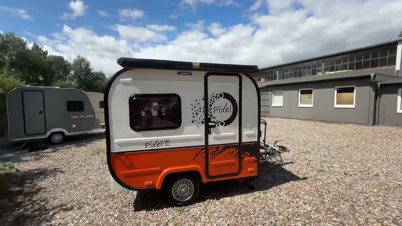 Pixel 230 / Mini Caravan / Mini Wohnwagen / Sehr Leicht / GFK / Only 440 Kg / Fiberglass / Solar /