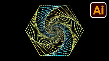 Dotted spiral vortex | Spiral effect | Adobe illustrator tutorials | 005