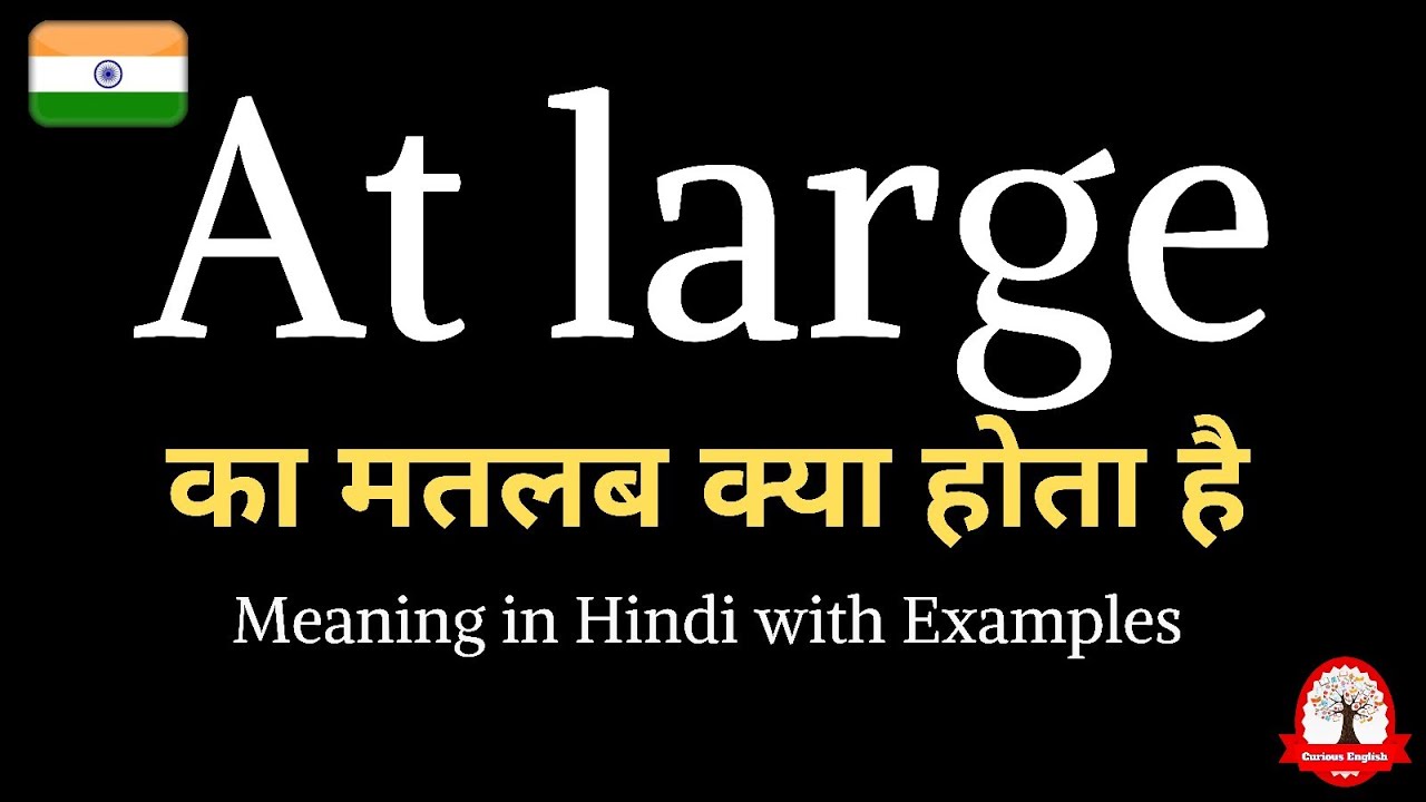 At large meaning in Hindi | At large ka kya matlab hota hai | Idioms in Hindi
